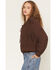 Image #2 - Wild Moss Women's Embroidered Peasant Top, Brown, hi-res