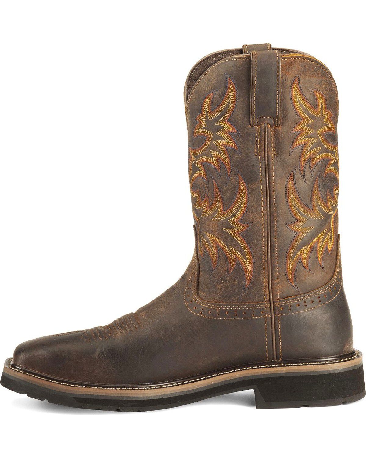 justin men's stampede tan waterproof work boots