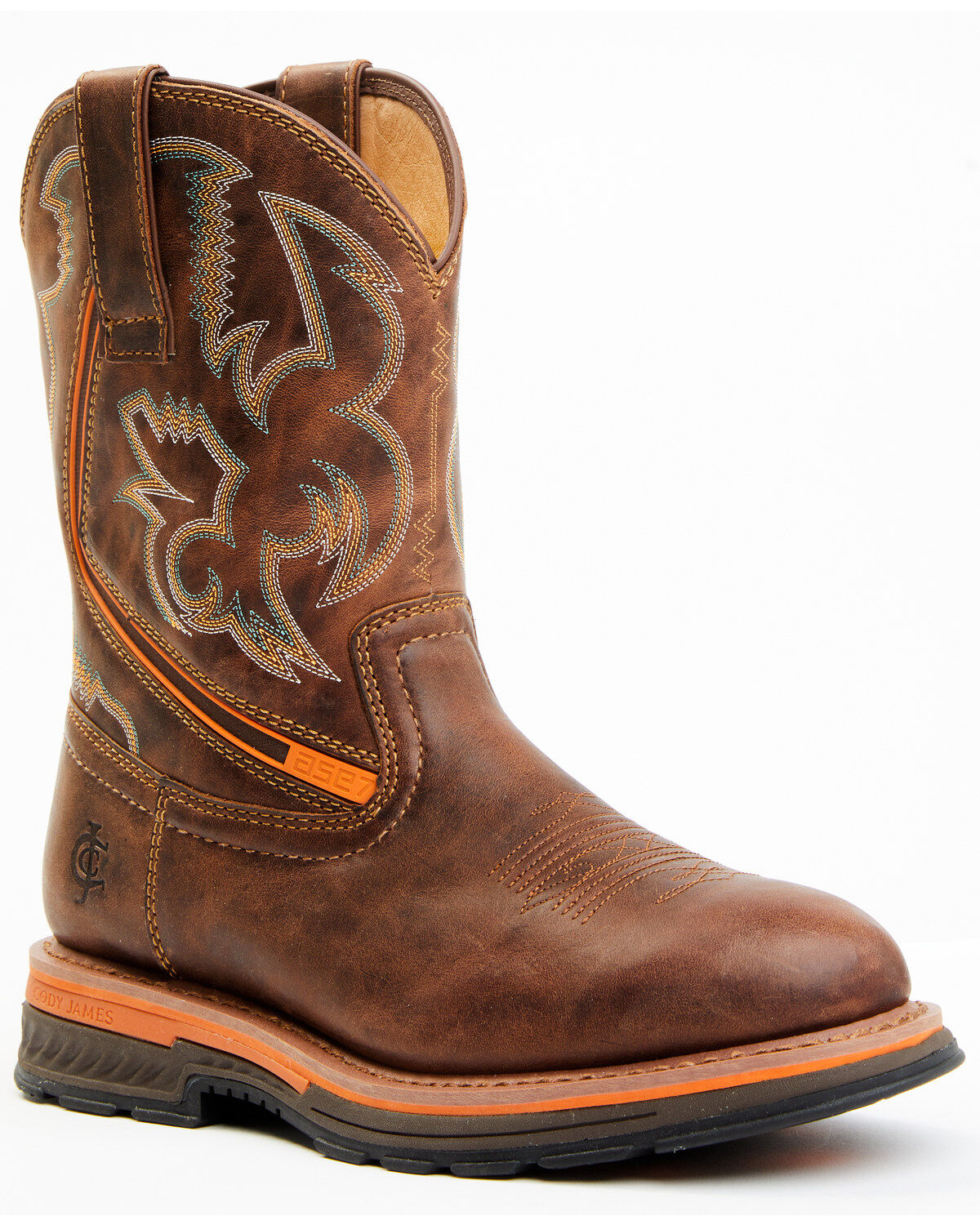 Image #1 - Cody James Men's Disruptor Tyche Chill Zone Soft Pull On Work Boots - Soft Toe, Brown, hi-res