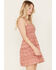 Image #2 - Trixxi Women's Floral Printed Mini Dress, Pink, hi-res