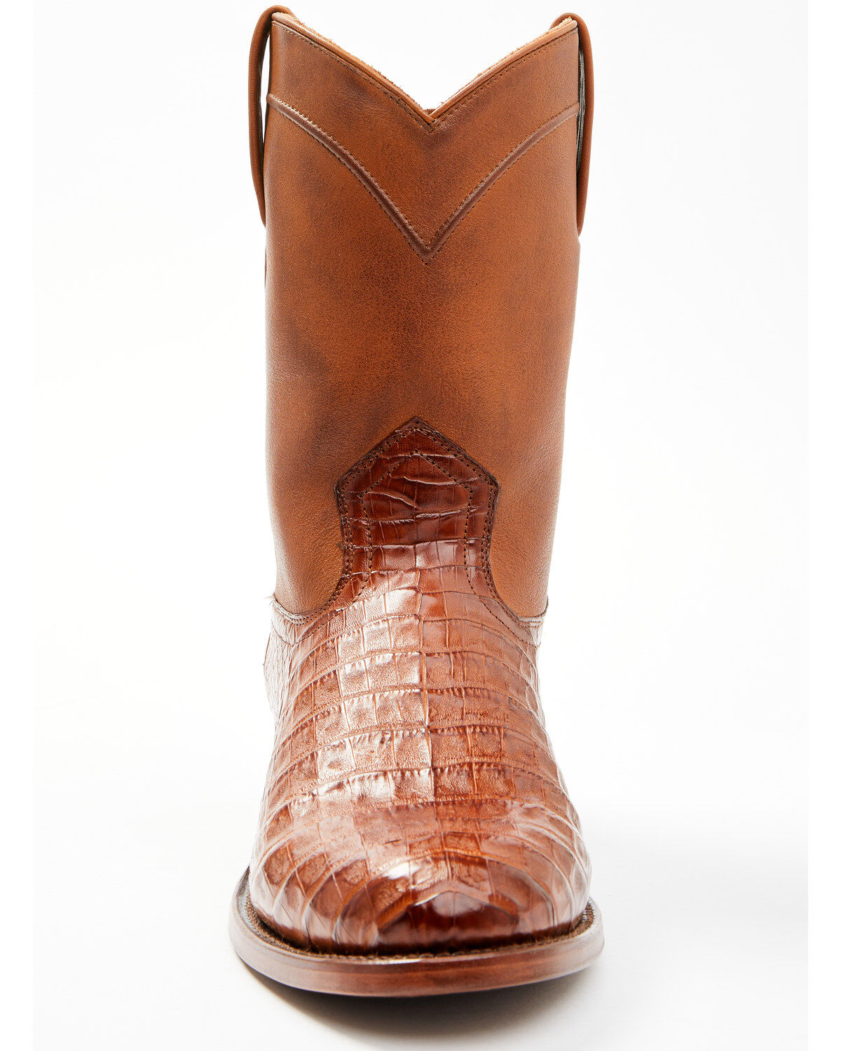 Image #4 - Cody James Black 1978® Men's Carmen Exotic Caiman Belly Roper Boots - Round Toe, Cognac, hi-res