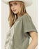 Image #2 - Girl Dangerous Women's Cheyenne Boyfriend Short Sleeve Graphic Tee, Green, hi-res