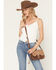 Image #1 - Idyllwind Women's Louanne Suede Western Crossbody Bag, Pecan, hi-res