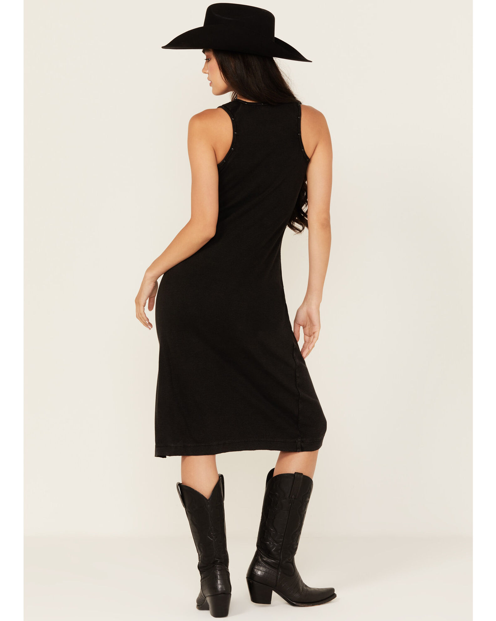 Image #4 - Idyllwind Women's Wild Love Ribbed Midi Dress, Black, hi-res