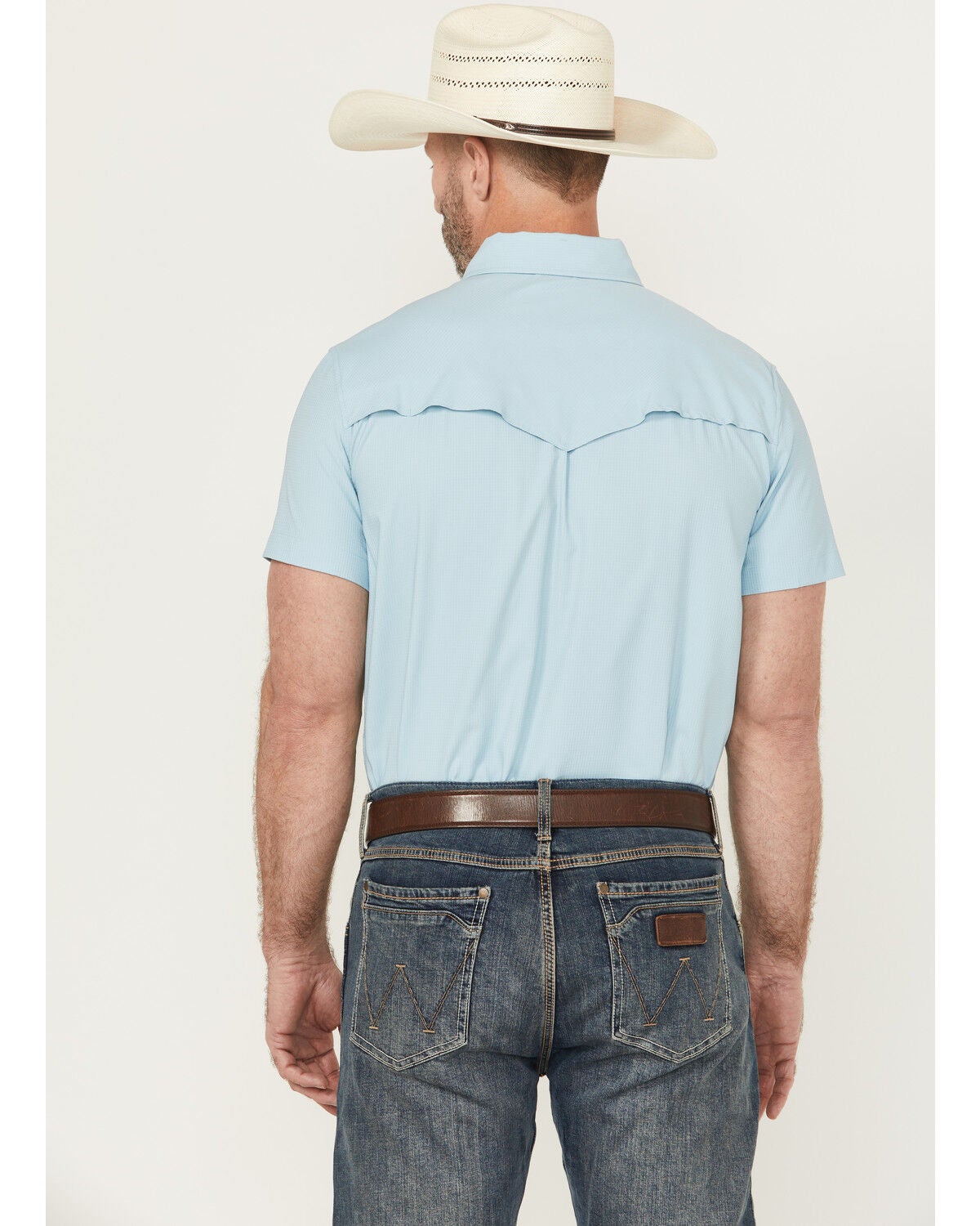 Image #4 - Rock & Roll Denim Men's Solid Tek Short Sleeve Snap Western Shirt, , hi-res