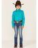 Image #2 - Shyanne Girls' Rhinestone Long Sleeve Western Button Down Shirt, , hi-res
