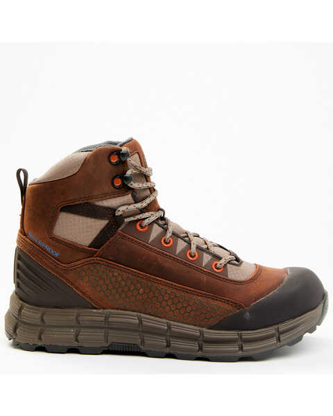 Image #2 - Brothers and Sons Men's 5" Lace-Up Waterproof Hiker Boots - Round Toe, Brown, hi-res