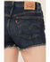 Image #4 - Levi's Women's Dark Wash 501 Worn In Original Shorts, , hi-res