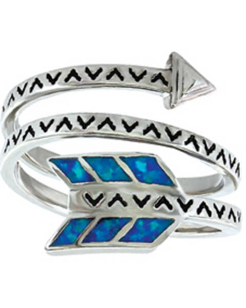 Montana Silversmiths Women's Sky Fletched Arrow Ring, Silver, hi-res