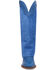 Image #4 - Dingo Women's Cuffed Wild Fire Suede Tall Western Boots - Round Toe, Blue, hi-res