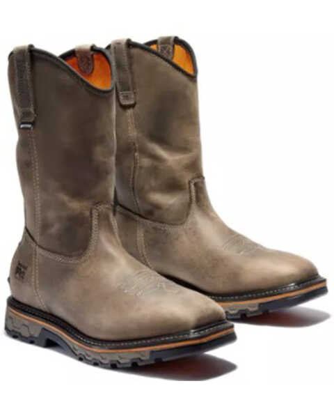 Image #1 - Timberland Men's True Grit Pull On Waterproof Work Boots - Square Toe , Brown, hi-res