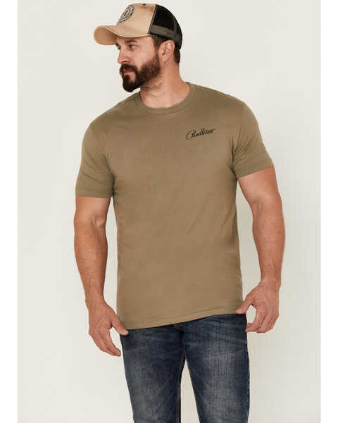 Pendleton Men's Bison Head Oval Graphic Short Sleeve T-Shirt , Olive, hi-res