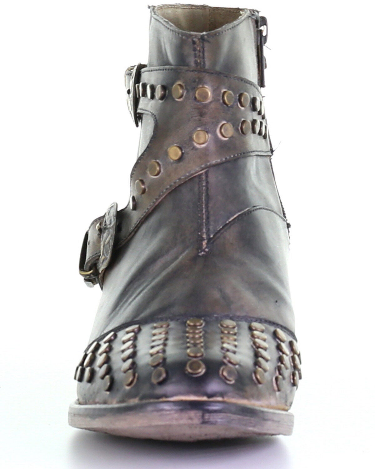 Image #5 - Circle G Women's Harness & Studs Fashion Booties - Round Toe, , hi-res