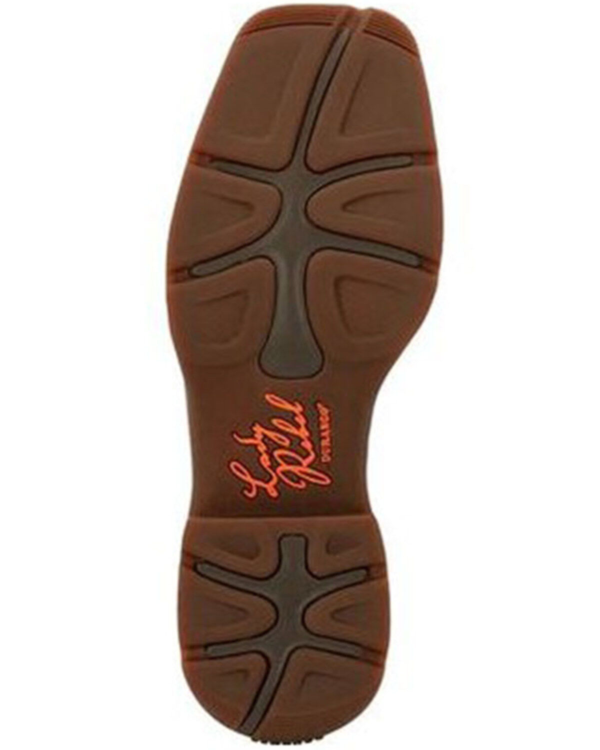 Image #7 - Durango Women's Chestnut Lady Rebel Western Boots - Square Toe, Chestnut, hi-res