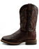 Dan Post Men's Alamosa Hand Ostrich Quill Western Boots - Broad Square Toe, Brown, hi-res