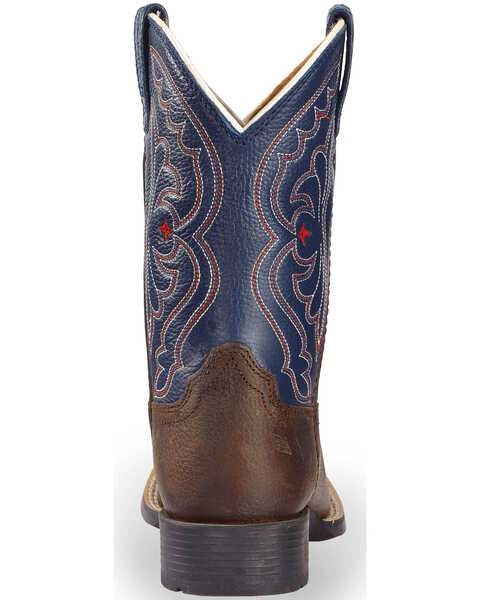 Image #7 - Ariat Boys' Royal Blue Quickdraw Western Boots - Square Toe, Brown, hi-res