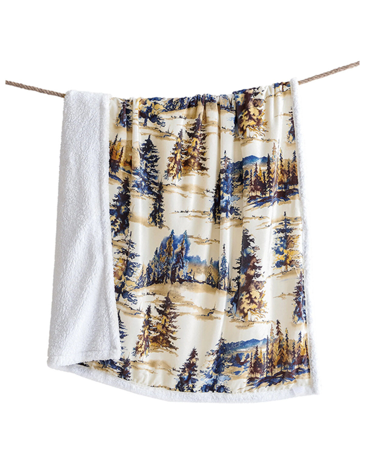 Image #2 - HiEnd Accents Acadia Campfire Sherpa Throw, Copper, hi-res