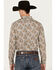 Image #4 - Cody James Men's Gold Dust Paisley Print Long Sleeve Snap Western Shirt, White, hi-res