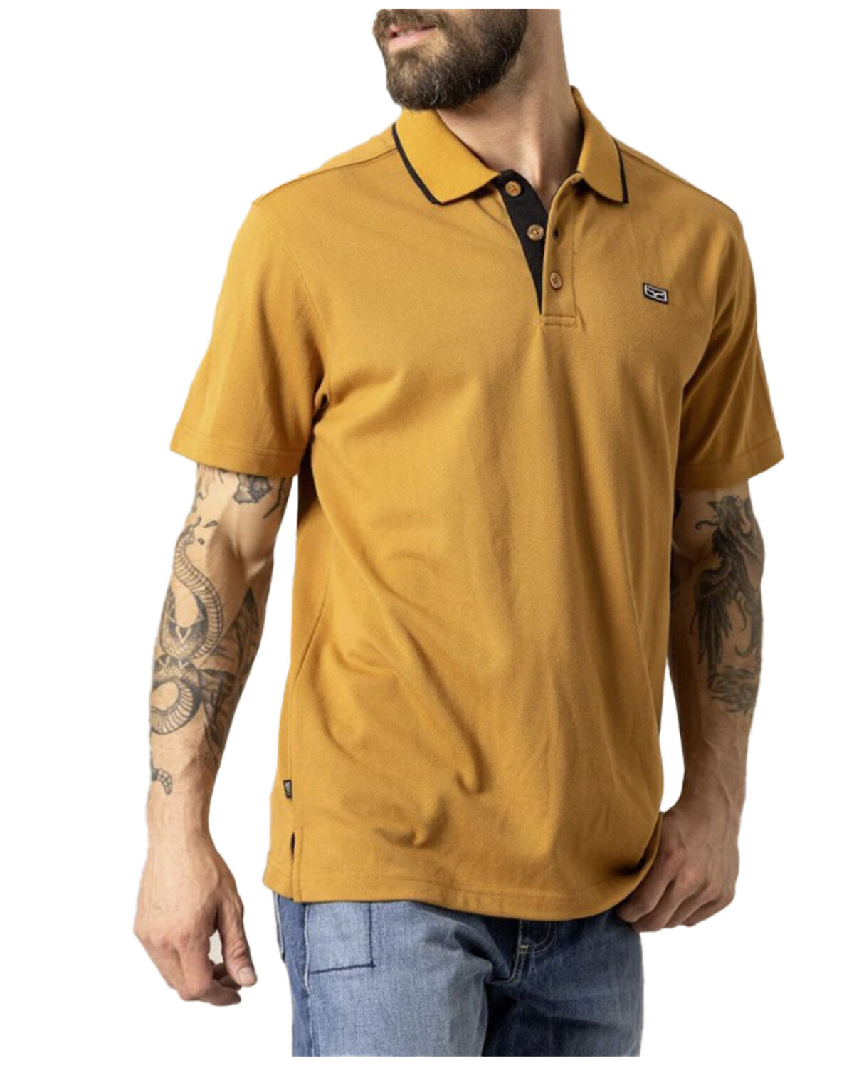 Image #2 - Kimes Ranch Men's El Capitan Short Sleeve Button-Down Polo Shirt, Brown, hi-res