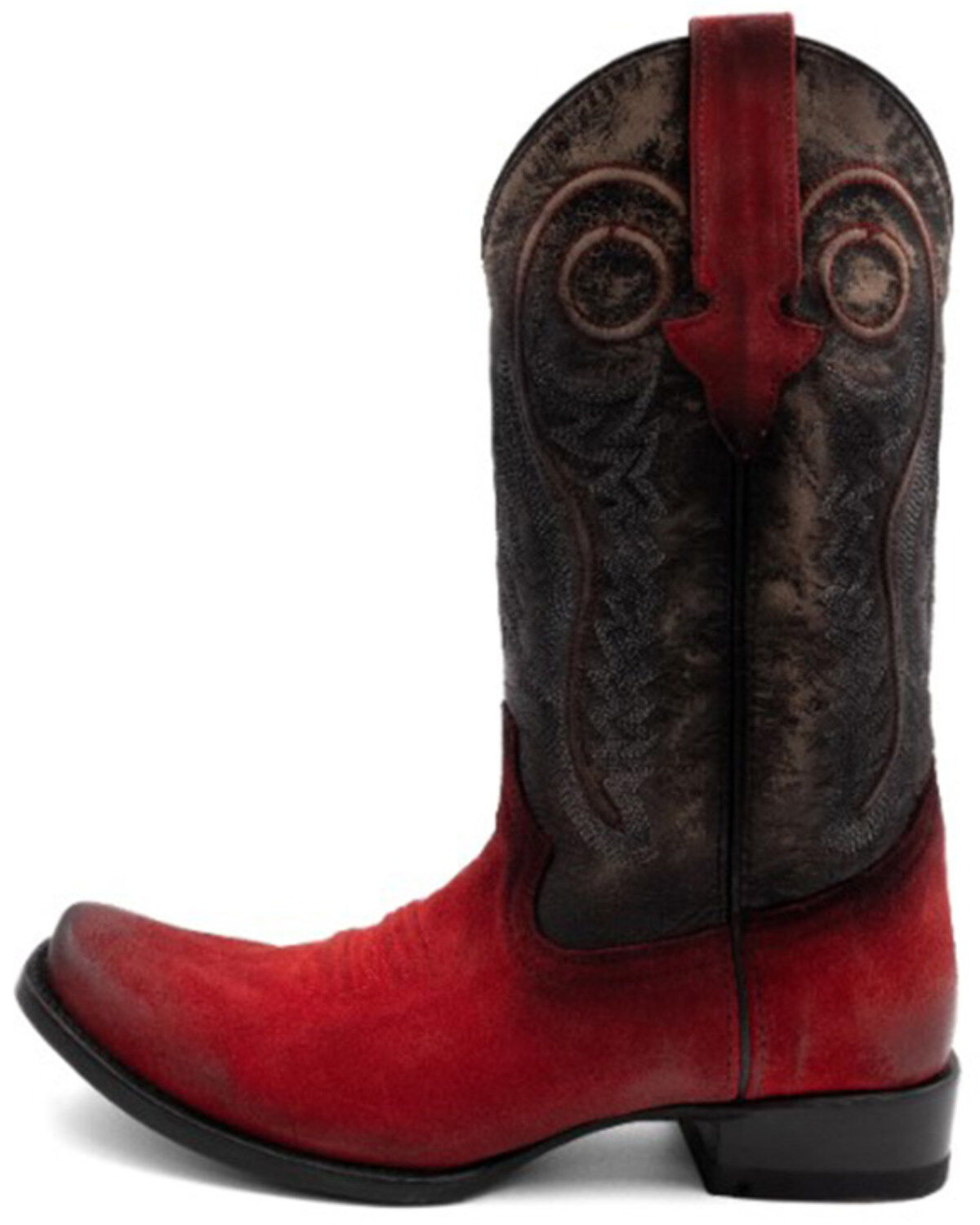 Image #3 - Ferrini Men's Roughrider Western Boots - Square Toe, Red, hi-res