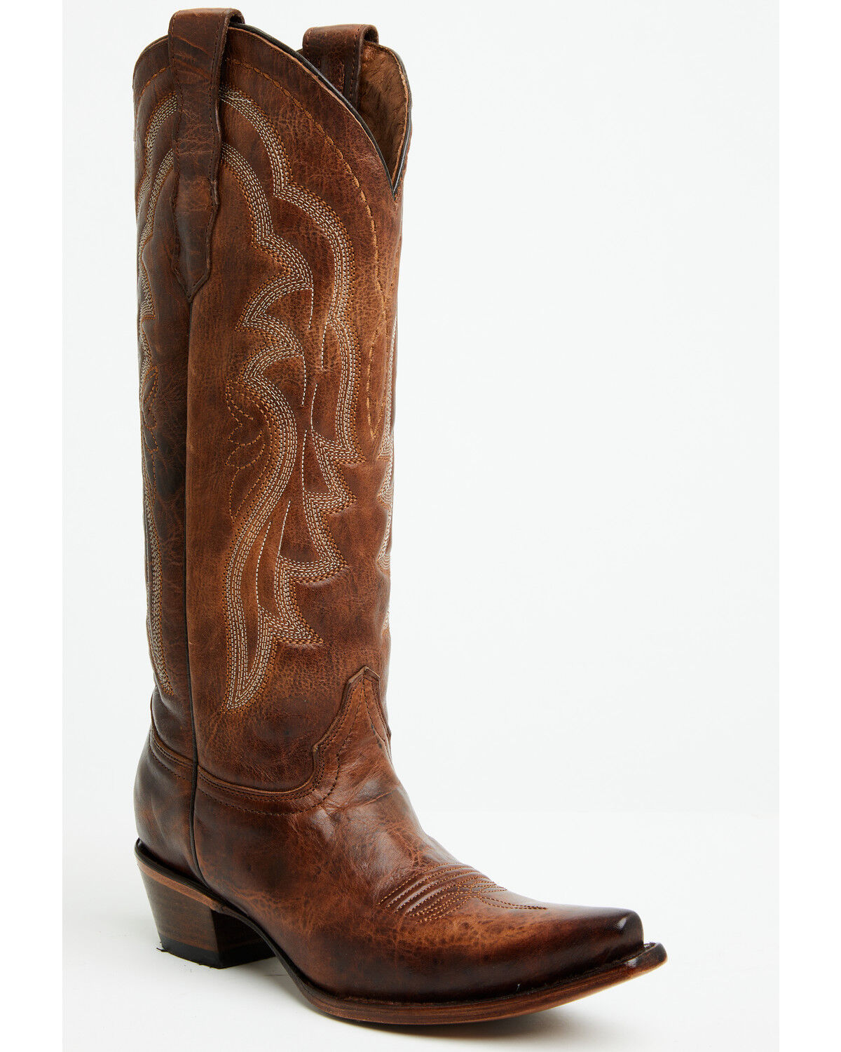 Image #1 - Circle G Women's Shedron Tall Western Boots - Snip Toe, Red, hi-res