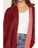 Image #3 - Rock & Roll Denim Women's Boot Barn Exclusive Oversized Velvet Long Sleeve Concho Button-Down Shirt, Burgundy, hi-res