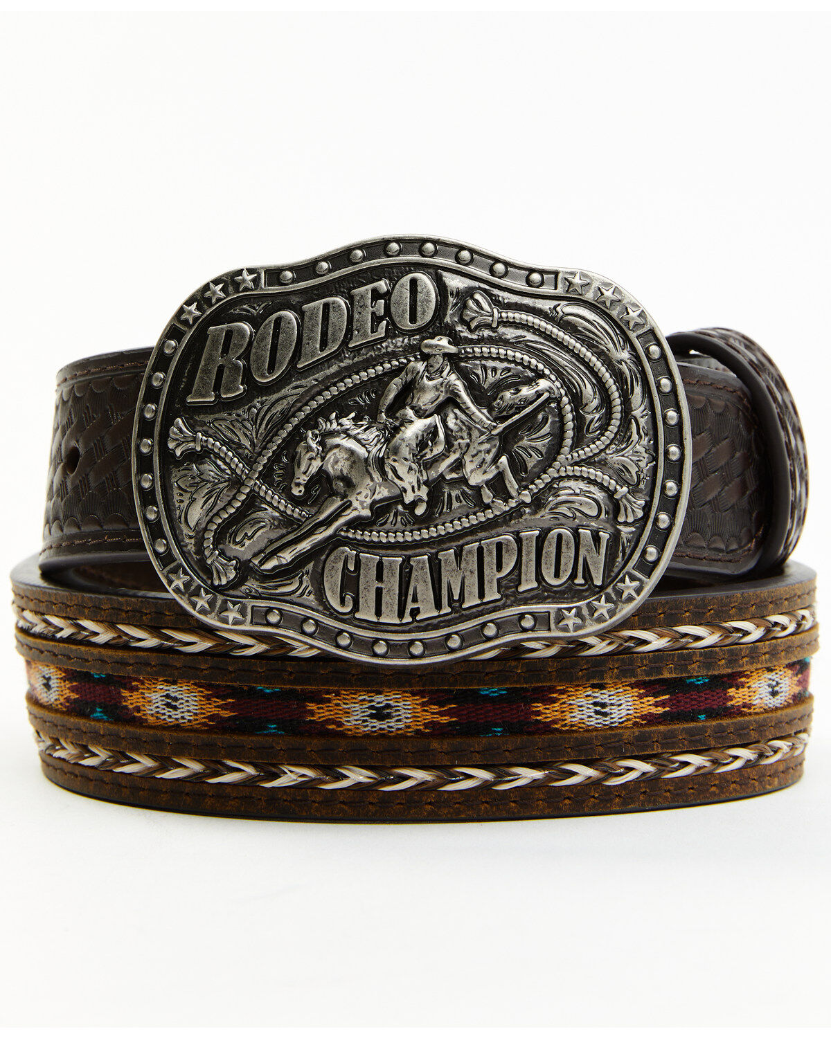 Product Name:  Cody James Boys' Longhorn Tooled Belt