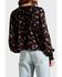 Image #2 - Saltwater Luxe Women's Nera Floral Print Long Sleeve Blouse, Black, hi-res