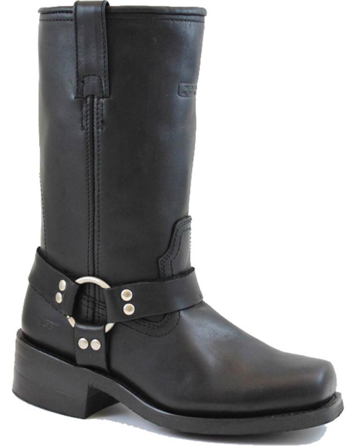 cheap black biker boots
