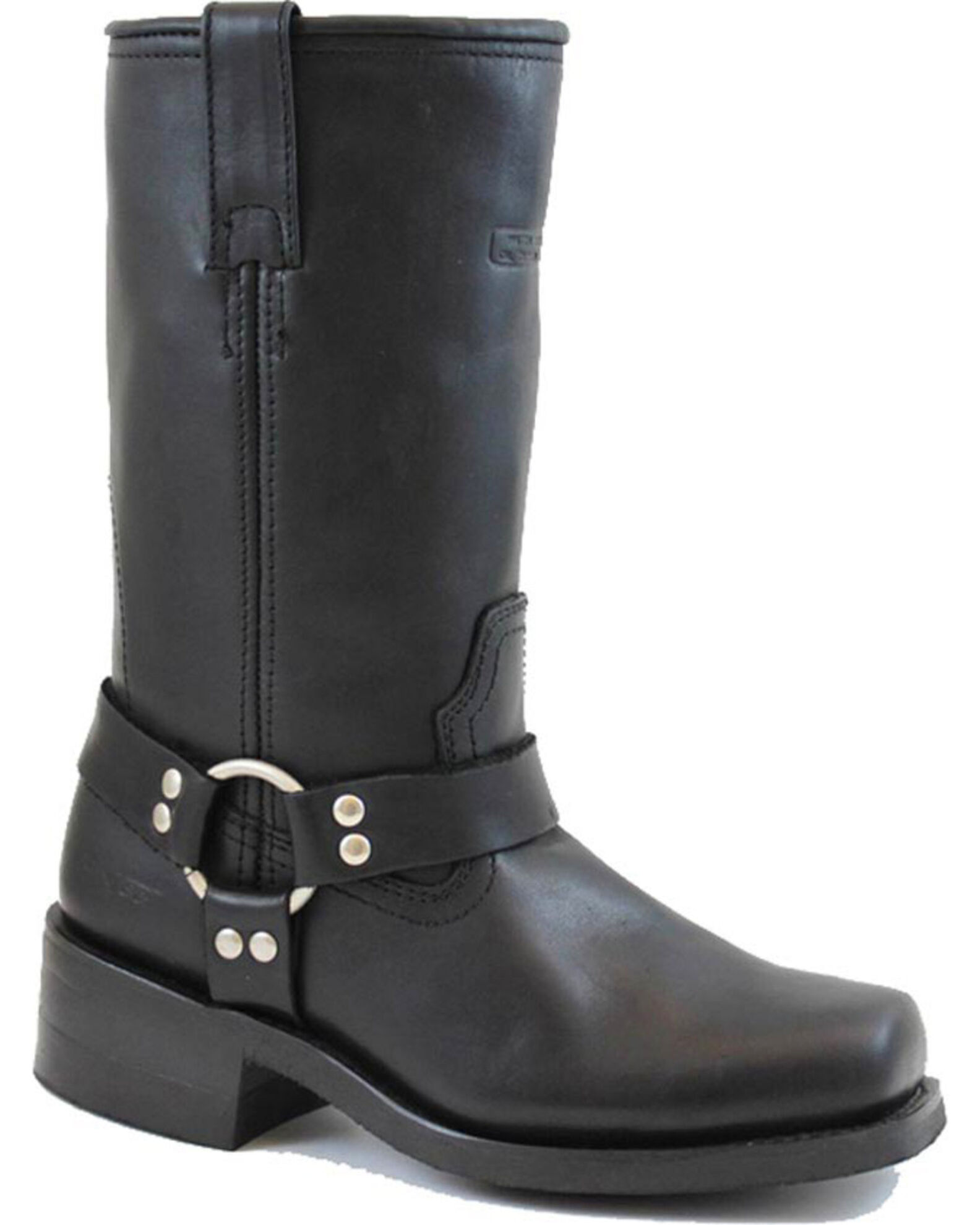Image #1 - Ad Tec Men's Harness 13"Motorcycle Boots, Black, hi-res