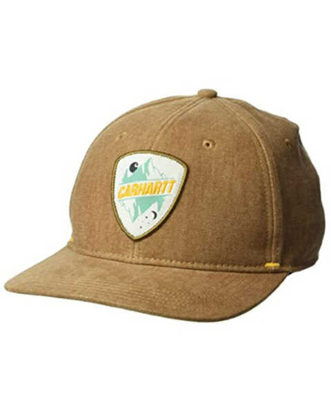 Carhartt Men's Outdoor Logo Patch Ball Cap, Brown, hi-res