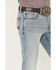 Image #2 - RANK 45® Men's Bunker Wash Trigger Slim Bootcut Stretch Denim Jeans, Light Wash, hi-res