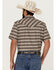 Image #4 - Cody James Men's Grit Plaid Print Short Sleeve Snap Western Shirt , Brown, hi-res