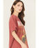 Image #2 - Wrangler Retro Women's Cowboy Logo Short Sleeve Oversized Graphic Tee, Rust Copper, hi-res
