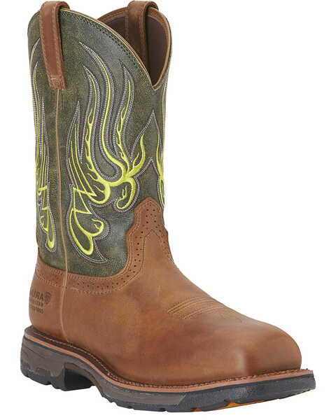 Ariat Men's Western Workhog Mesteno WP CT Work Boots, Rust, hi-res