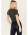 Image #4 - Shyanne Women's Tie-Front Foil Mountain Graphic Tee, Charcoal, hi-res