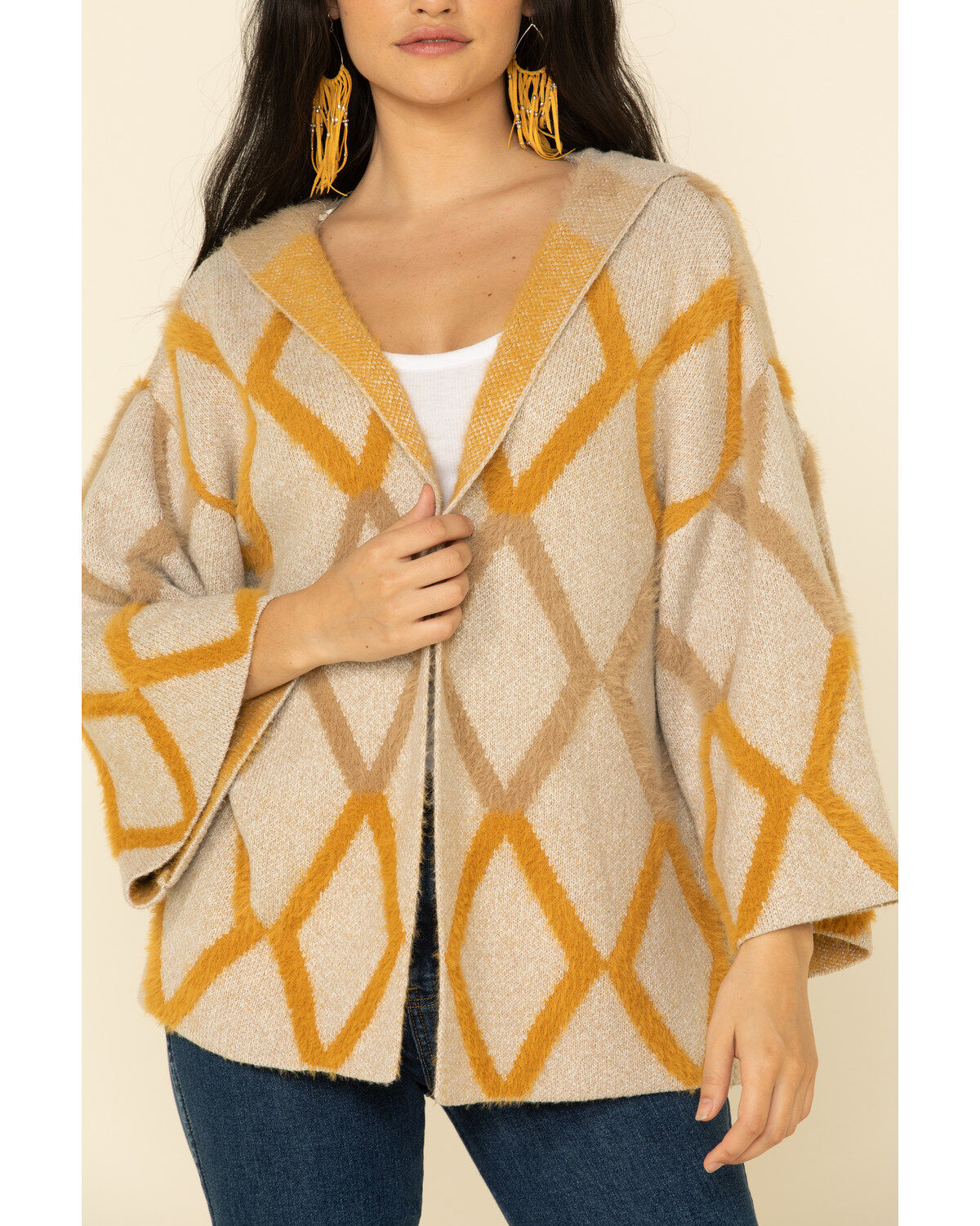 brown ri monogram cardigan