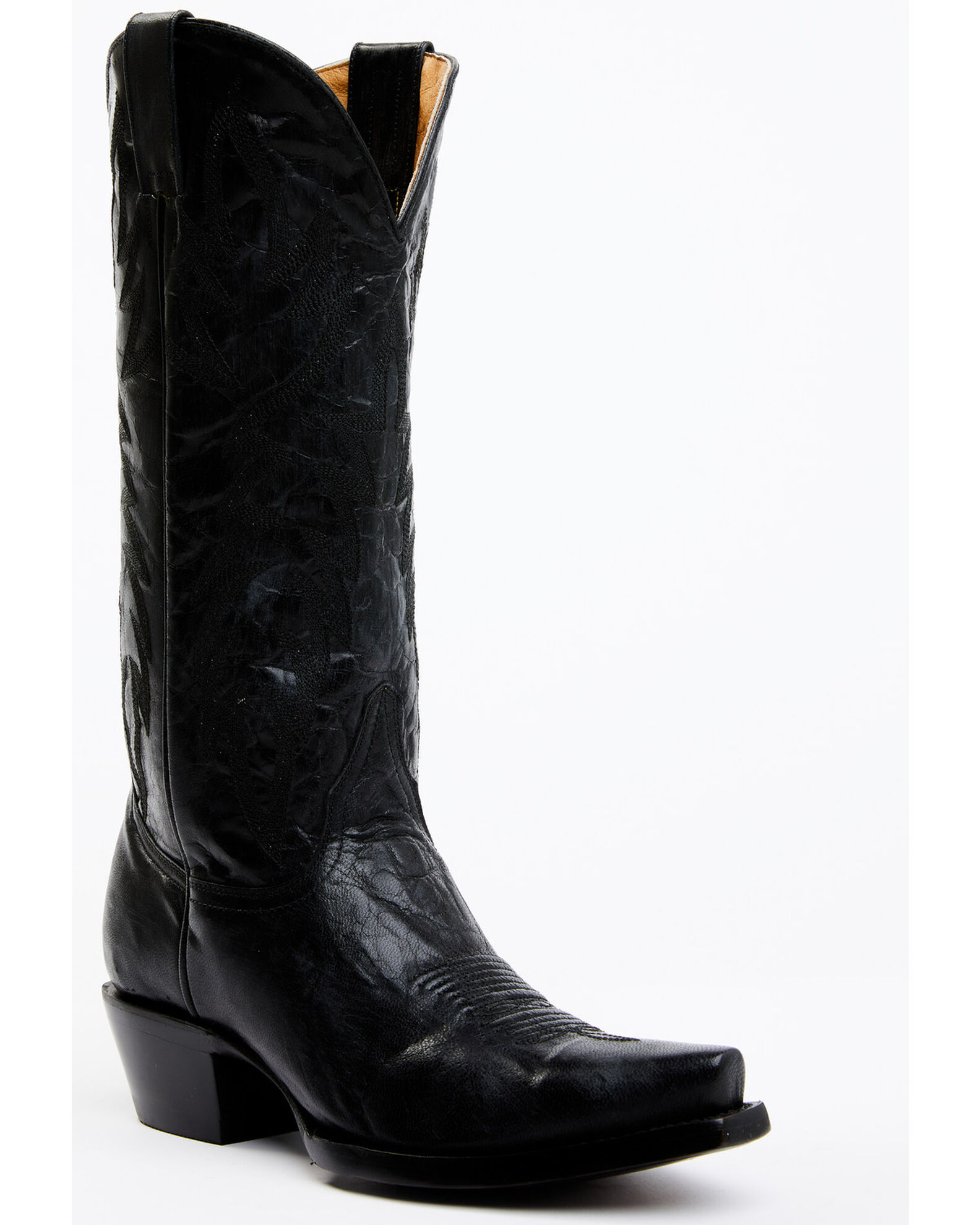 Black snip toe clearance cowboy boots