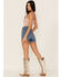 Lee Women's Vintage Trashed Modern High Rise Cut Off Shorts , Blue, hi-res