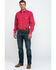 Image #6 - Resistol Men's Connemara Med Plaid Long Sleeve Western Shirt , Pink, hi-res