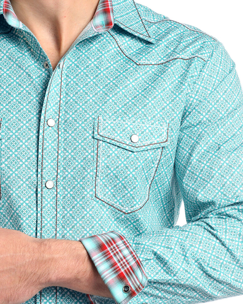 Rough Stock By Panhandle Men S Donato Vintage Print Long Sleeve