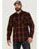 Image #2 - Ariat Men's Hiller Retro Plaid Snap Western Flannel Shirt, Maroon, hi-res