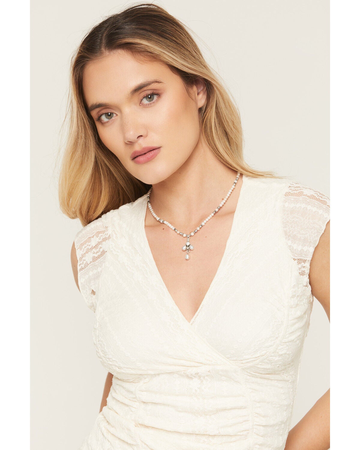 Paige Wallace Women's Pearl Charm Necklace, Turquoise, hi-res