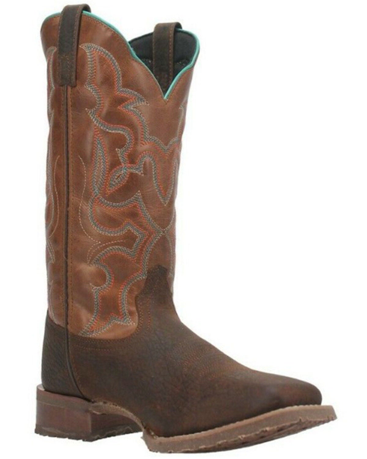 Laredo Men's Odie Performance Western Boots - Broad Square Toe, Dark Brown, hi-res