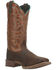 Laredo Men's Odie Western Boots - Broad Square Toe , Dark Brown, hi-res