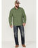 Image #2 - Brothers and Sons Men's Small Plaid Long Sleeve Button Down Western Shirt, Kelly Green, hi-res