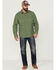 Image #2 - Brothers and Sons Men's Small Plaid Long Sleeve Button Down Western Shirt , Kelly Green, hi-res