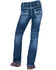 Image #1 - Cowgirl Tuff Girls' Edgy Bootcut Jeans, Blue, hi-res
