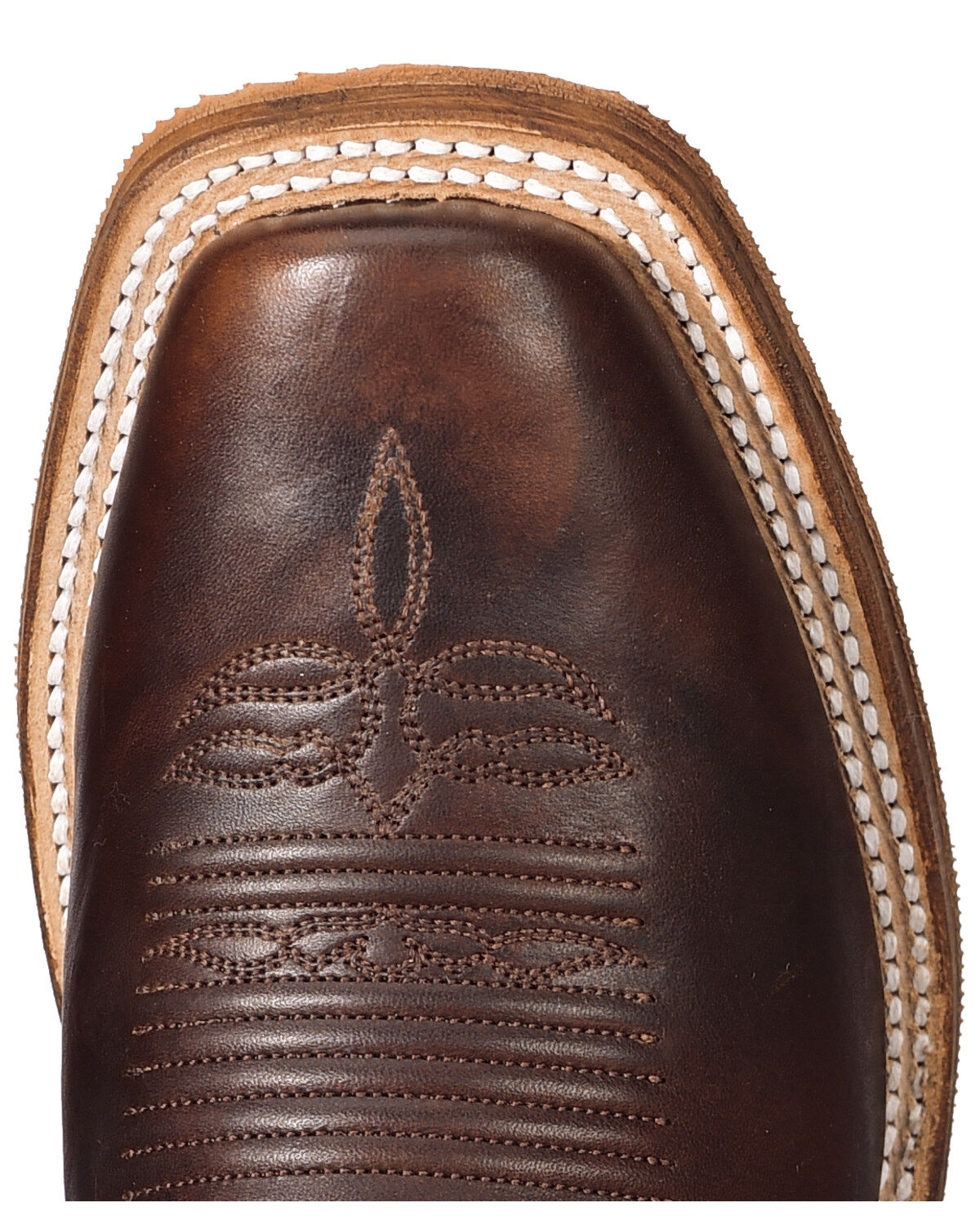 Image #6 - Justin Bent Rail Men's Navigator Western Boots - Square Toe, Brown, hi-res