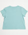 Image #3 - Shyanne Toddler Girls' Cowgirl Era Short Sleeve Fringe Tee, Aqua, hi-res